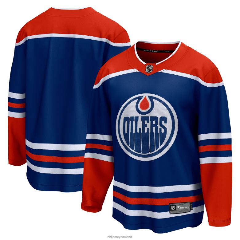 NHL Men Edmonton Oilers Fanatics Branded Royal Home Breakaway Blank Jersey D002V421 Clothing