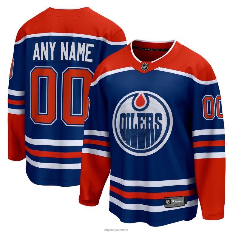 NHL Men Edmonton Oilers Fanatics Branded Royal Home Breakaway Custom Jersey D002V1225 Clothing