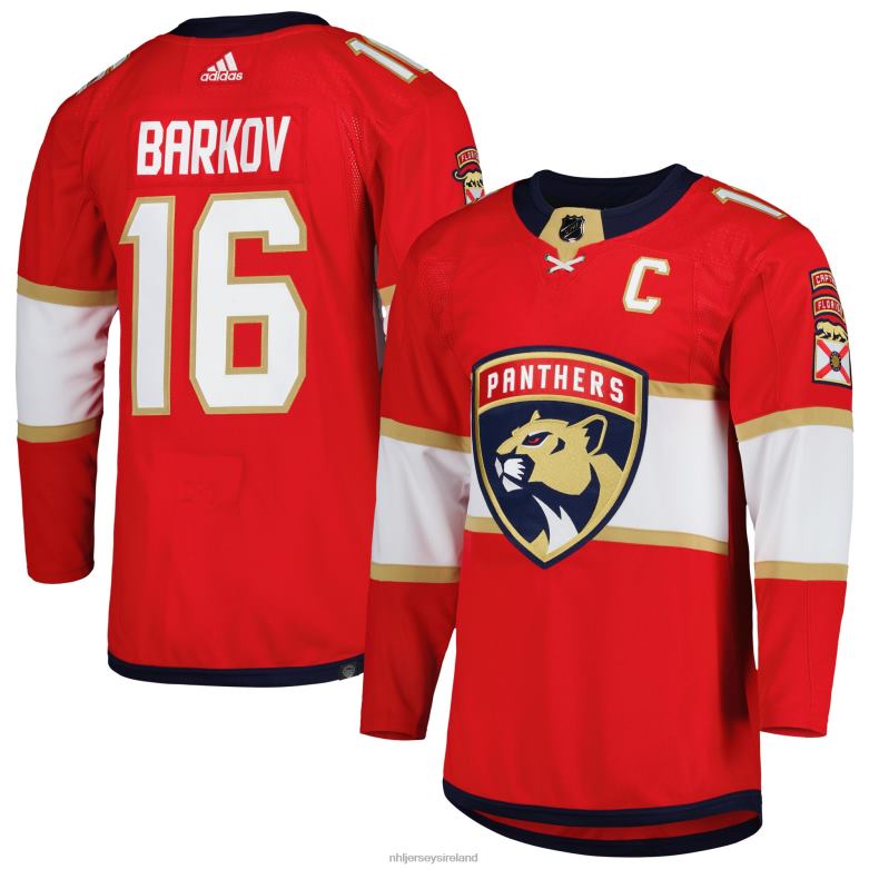 NHL Men Florida Panthers Aleksander Barkov Adidas Red Captain Patch Home Primegreen Authentic Pro Player Jersey D002V331 Clothing