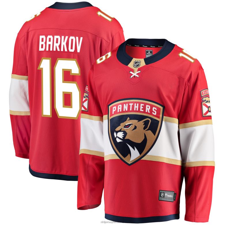NHL Men Florida Panthers Aleksander Barkov Fanatics Branded Red Premier Breakaway Player Jersey D002V287 Clothing