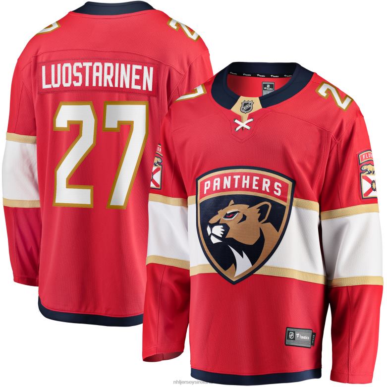NHL Men Florida Panthers Eetu Luostarinen Fanatics Branded Red Home Breakaway Player Jersey D002V2298 Clothing
