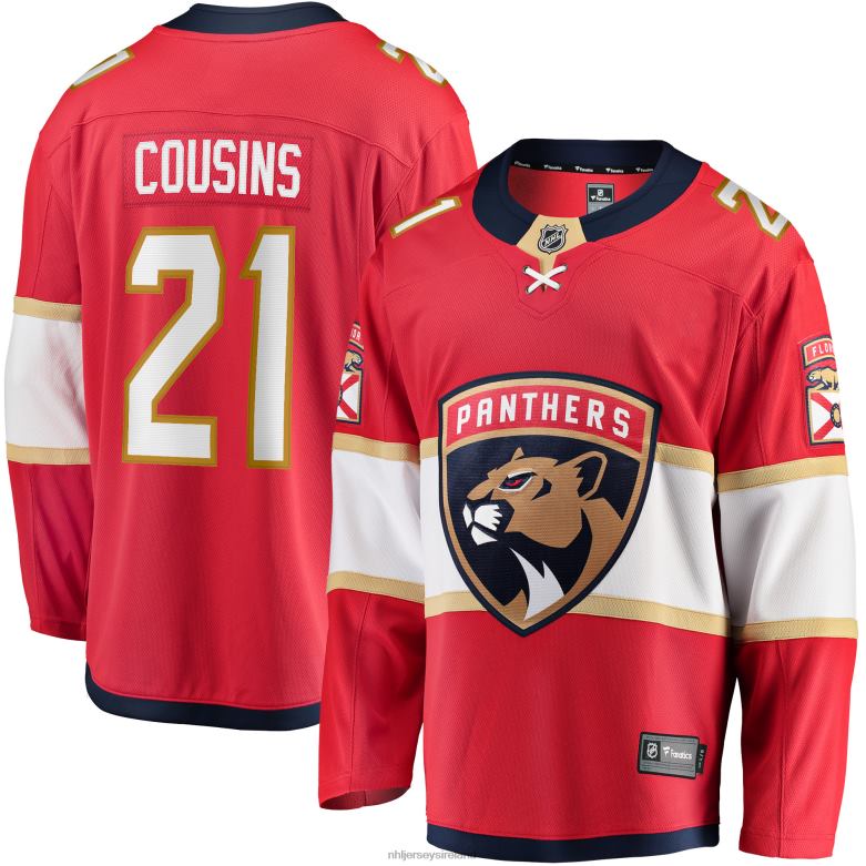 NHL Men Florida Panthers Nick Cousins Fanatics Branded Red Home Breakaway Player Jersey D002V2376 Clothing