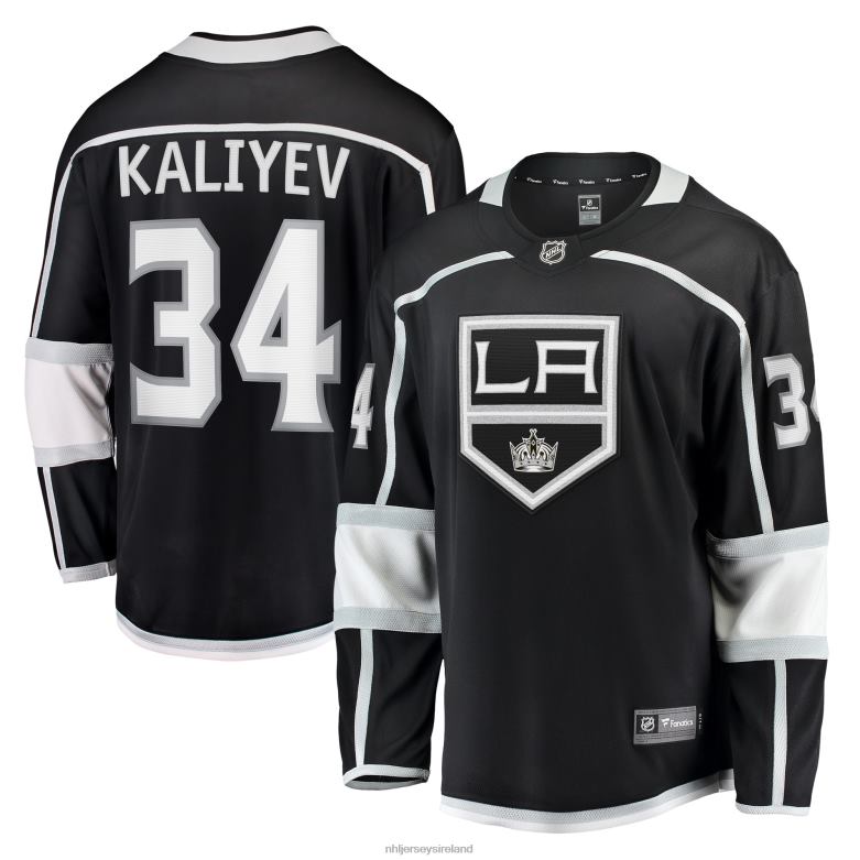 NHL Men Los Angeles Kings Arthur Kaliyev Fanatics Branded Black Home Breakaway Player Jersey D002V1454 Clothing