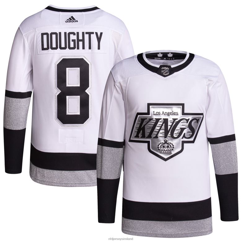 NHL Men Los Angeles Kings Drew Doughty Adidas White 2021/22 Alternate Primegreen Authentic Pro Player Jersey D002V324 Clothing