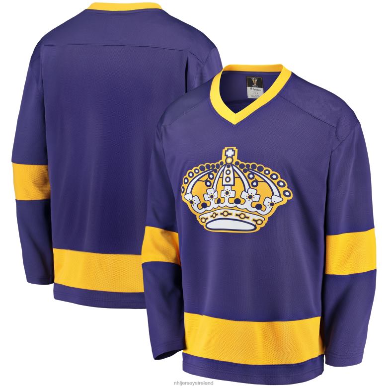 NHL Men Los Angeles Kings Fanatics Branded Purple/Gold Premier Breakaway Heritage Blank Jersey D002V145 Clothing