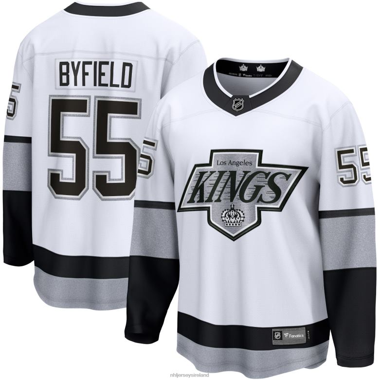 NHL Men Los Angeles Kings Quinton Byfield Fanatics Branded White Alternate Premier Breakaway Player Jersey D002V1292 Clothing