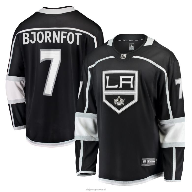 NHL Men Los Angeles Kings Tobias Bjornfot Fanatics Branded Black Home Breakaway Player Jersey D002V1841 Clothing