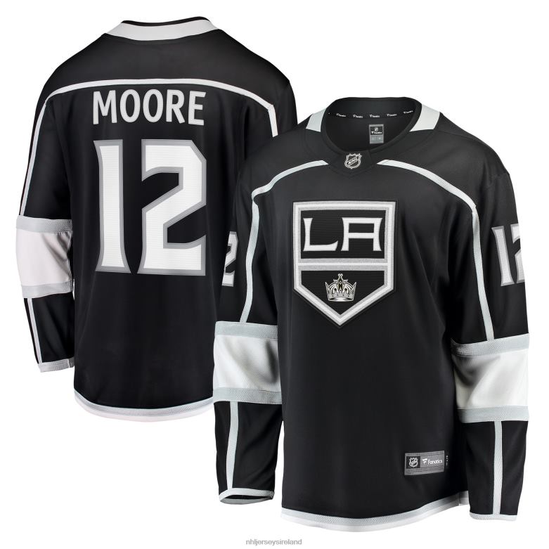 NHL Men Los Angeles Kings Trevor Moore Fanatics Branded Black Home Breakaway Player Jersey D002V1824 Clothing