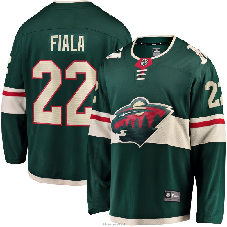NHL Men Minnesota Wild Kevin Fiala Fanatics Branded Green Home Breakaway Player Jersey D002V1307 Clothing