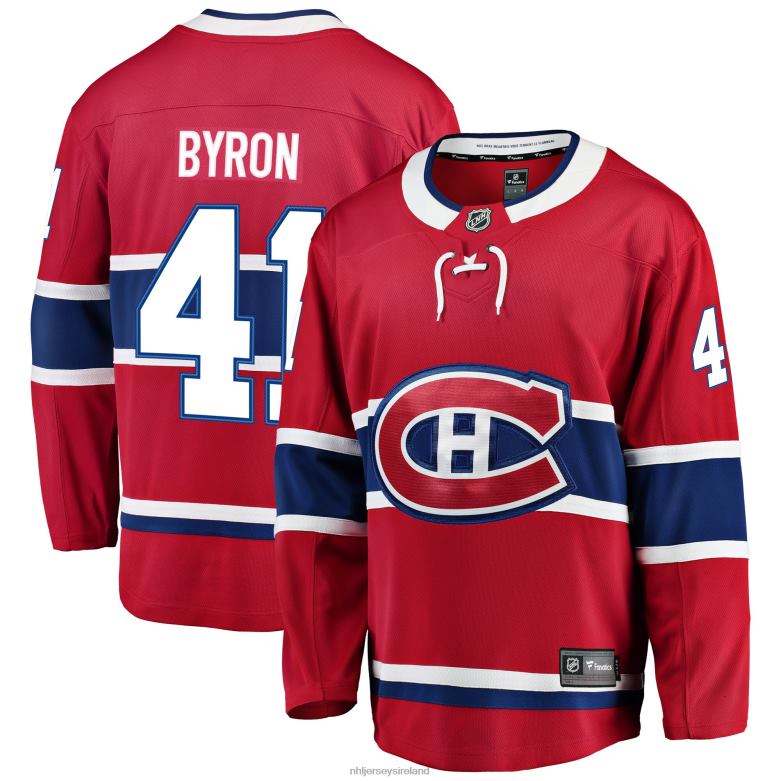 NHL Men Montreal Canadiens Paul Byron Fanatics Branded Red Breakaway Player Jersey D002V2176 Clothing