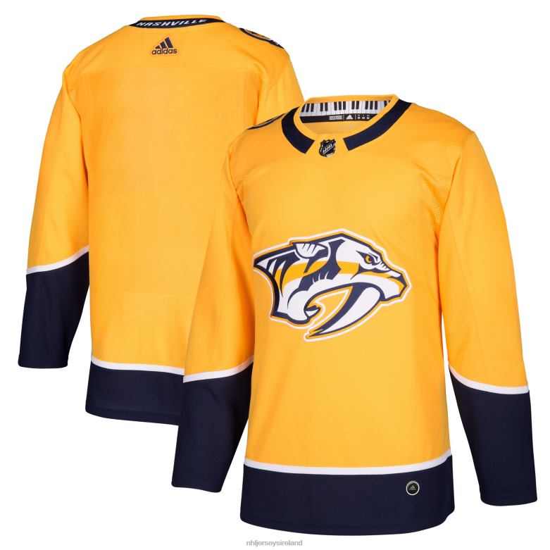 NHL Men Nashville Predators Adidas Gold Home Authentic Blank Jersey D002V1613 Clothing