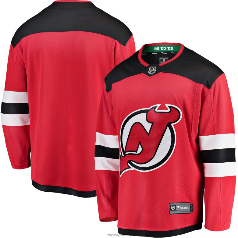 NHL Men New Jersey Devils Fanatics Branded Red Breakaway Home Jersey D002V214 Clothing