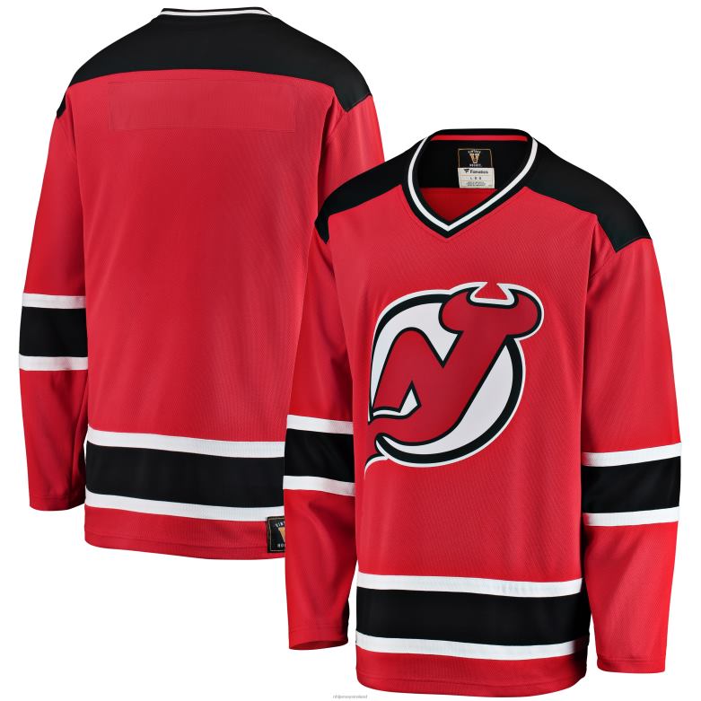 NHL Men New Jersey Devils Fanatics Branded Red Premier Breakaway Heritage Blank Jersey D002V199 Clothing