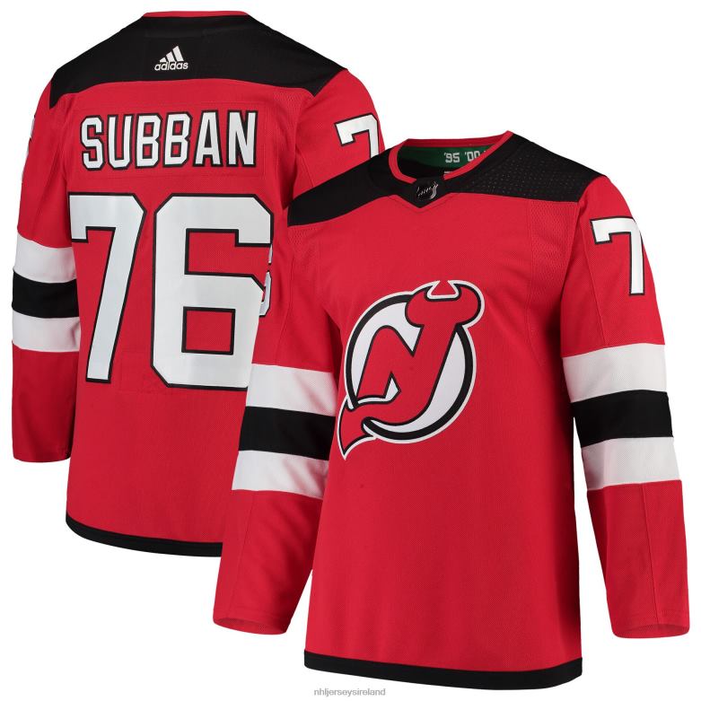 NHL Men New Jersey Devils P.K. Subban Adidas Red Home Authentic Player Jersey D002V2065 Clothing