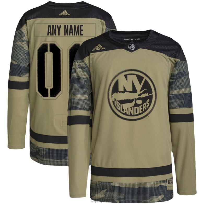 NHL Men New York Islanders Adidas Camo Military Appreciation Team Authentic Custom Practice Jersey D002V489 Clothing