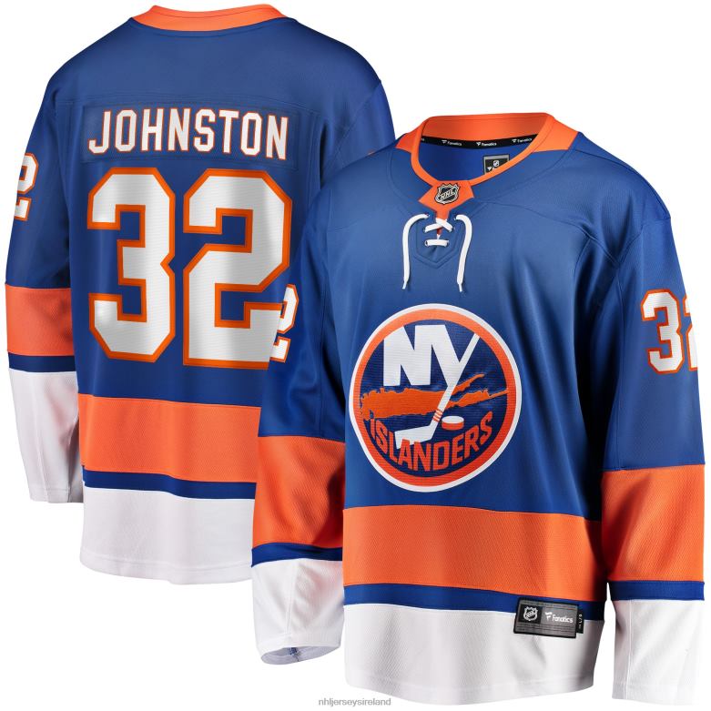 NHL Men New York Islanders Ross Johnston Fanatics Branded Royal Home Breakaway Player Jersey D002V1405 Clothing
