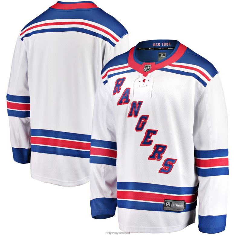 NHL Men New York Rangers Fanatics Branded White Breakaway Away Jersey D002V330 Clothing