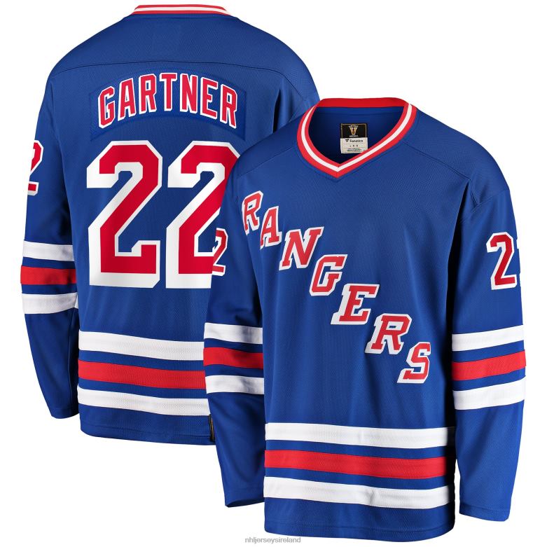 NHL Men New York Rangers Mike Gartner Fanatics Branded Blue Premier Breakaway Retired Player Jersey D002V1594 Clothing