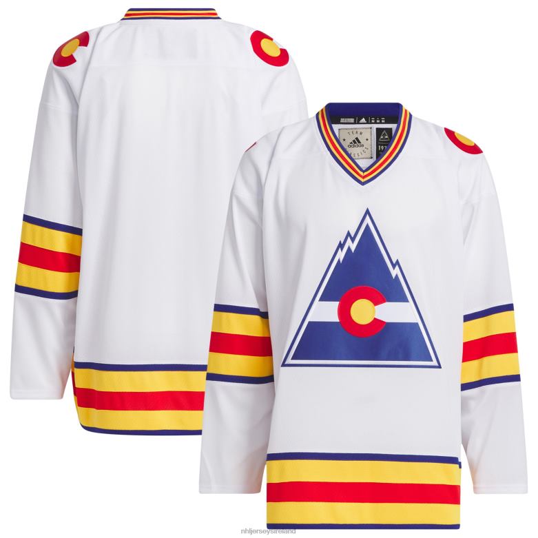 NHL Men Co Rockies Adidas White Team Classic Jersey D002V507 Clothing