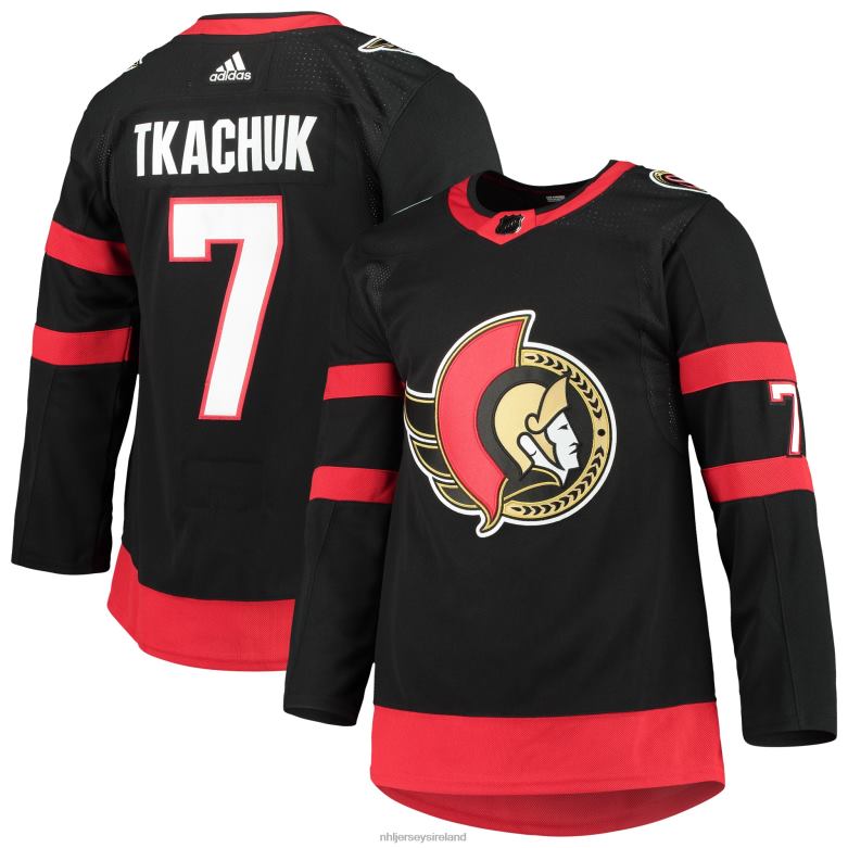 NHL Men Ottawa Senators Brady Tkachuk Adidas Black Home Primegreen Authentic Pro Player Jersey D002V549 Clothing