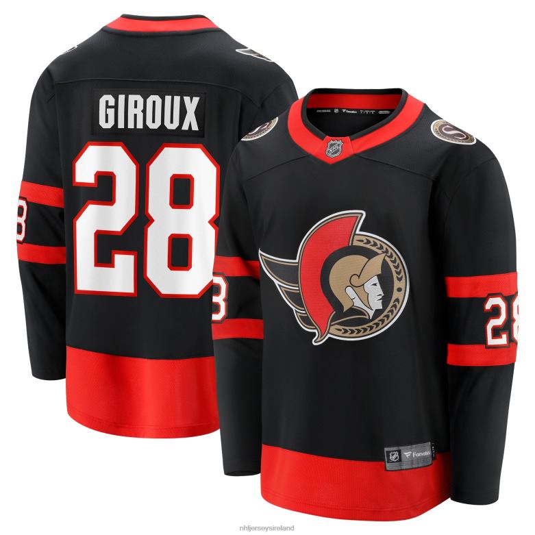 NHL Men Ottawa Senators Claude Giroux Fanatics Branded Black Home Breakaway Player Jersey D002V1136 Clothing