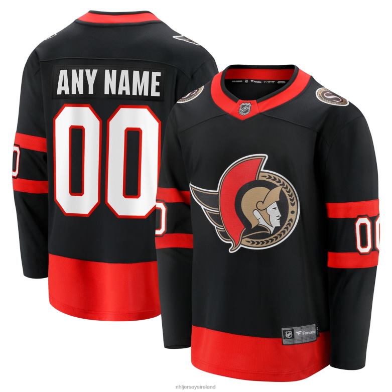 NHL Men Ottawa Senators Fanatics Branded Black 2020/21 Home Custom Breakaway Jersey D002V484 Clothing