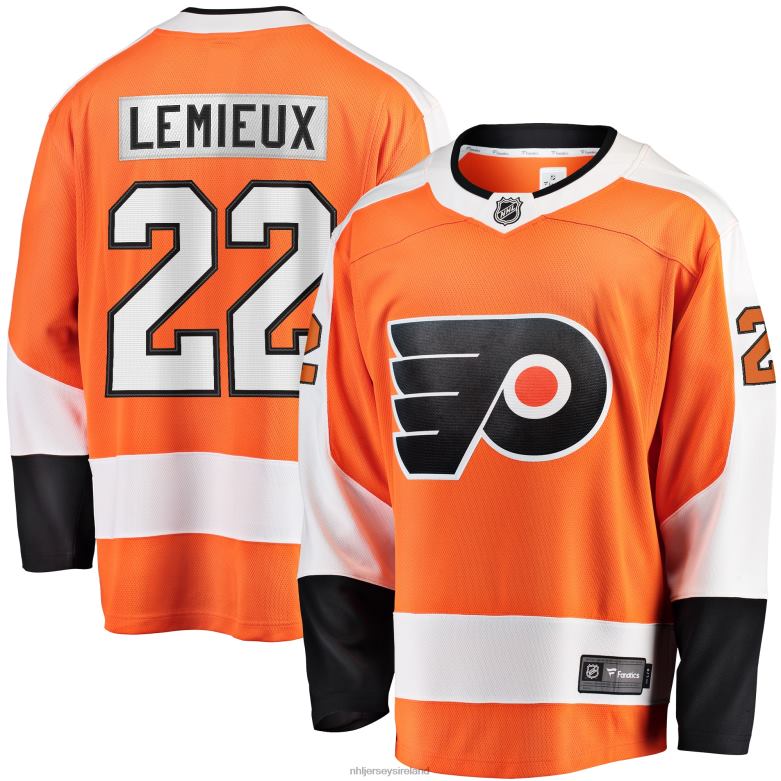 NHL Men Philadelphia Flyers Brendan Lemieux Fanatics Branded Orange Home Breakaway Jersey D002V1276 Clothing