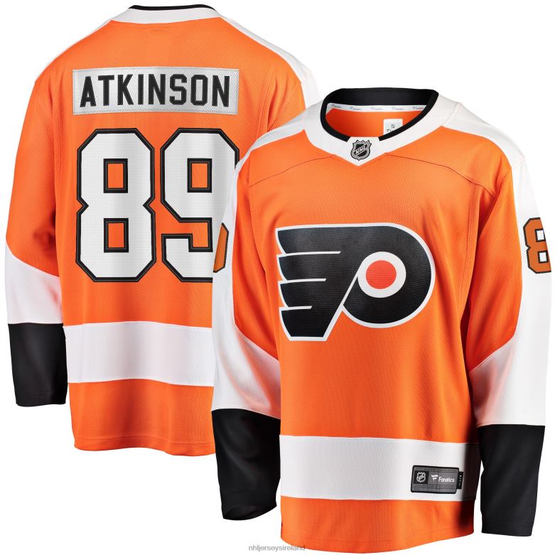 NHL Men Philadelphia Flyers Cam Atkinson Fanatics Branded Orange Breakaway Player Jersey D002V1284 Clothing