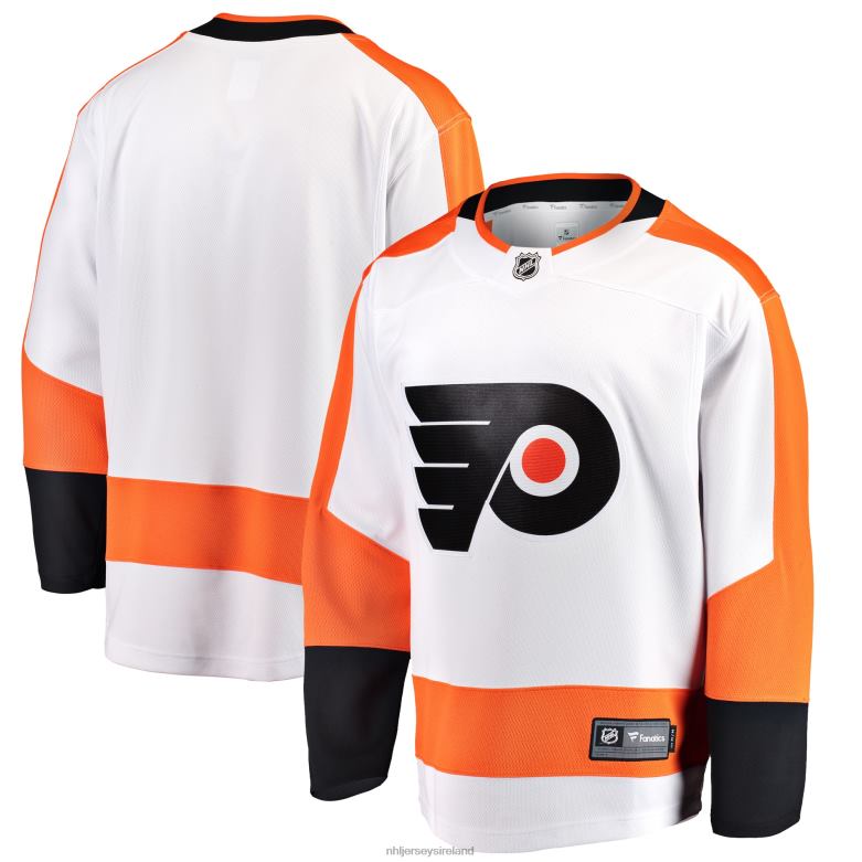 NHL Men Philadelphia Flyers Fanatics Branded White Breakaway Away Jersey D002V1410 Clothing