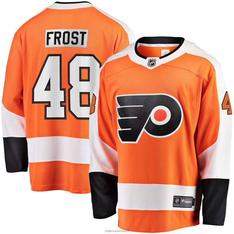 NHL Men Philadelphia Flyers Morgan Frost Fanatics Branded Orange Breakaway Player Jersey D002V1573 Clothing
