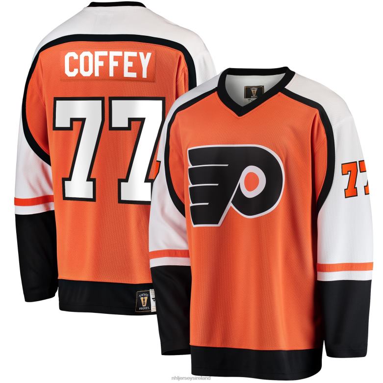 NHL Men Philadelphia Flyers Paul Coffey Fanatics Branded Orange Premier Breakaway Retired Player Jersey D002V905 Clothing