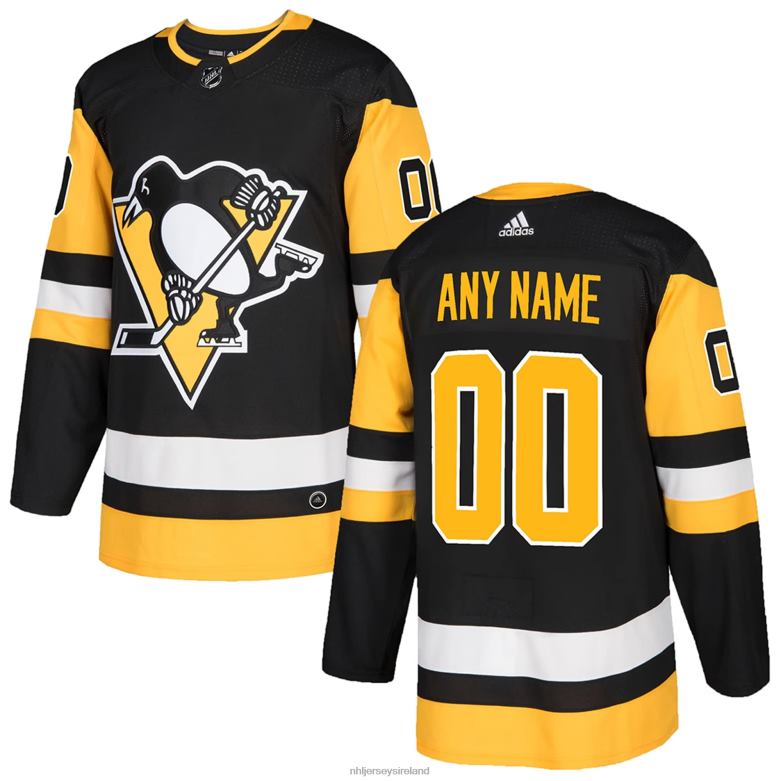 NHL Men Pittsburgh Penguins Adidas Black Authentic Custom Jersey D002V2120 Clothing