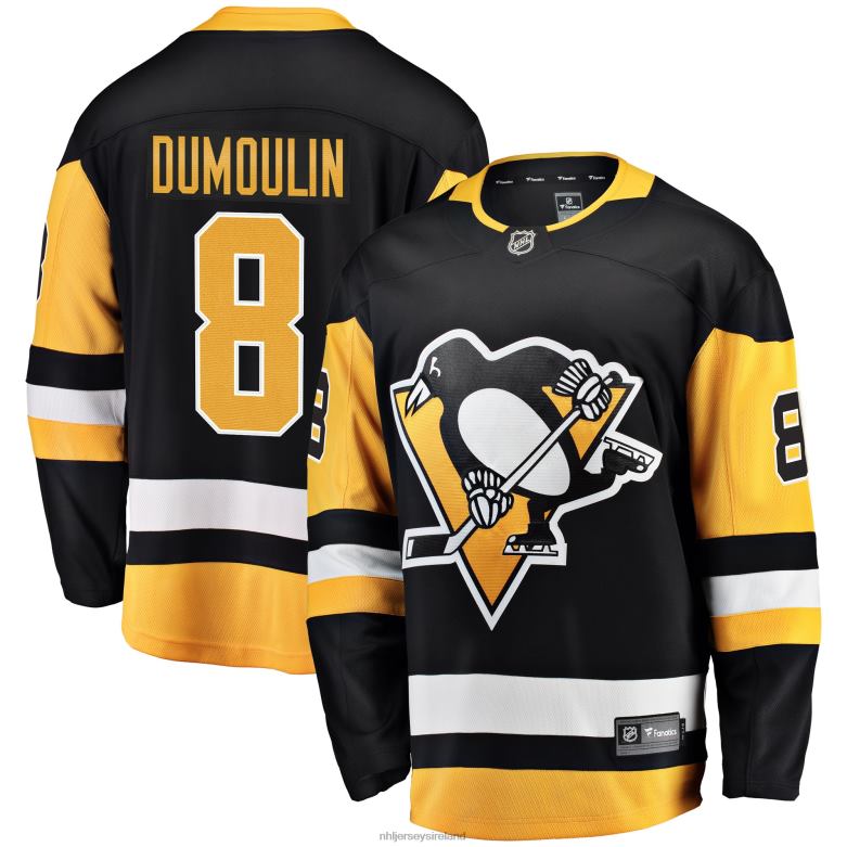 NHL Men Pittsburgh Penguins Brian Dumoulin Fanatics Branded Black Home Breakaway Player Jersey D002V1665 Clothing
