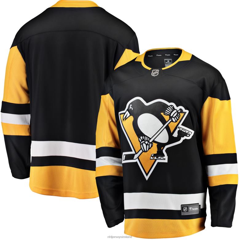 NHL Men Pittsburgh Penguins Fanatics Branded Black Breakaway Home Jersey D002V830 Clothing