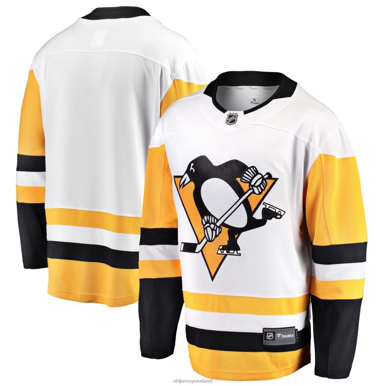 NHL Men Pittsburgh Penguins Fanatics Branded White Breakaway Away Jersey D002V1303 Clothing