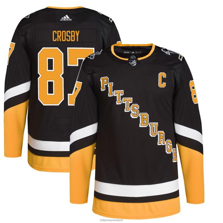 NHL Men Pittsburgh Penguins Sidney Crosby Adidas Black 2021/22 Alternate Primegreen Authentic Pro Player Jersey D002V80 Clothing
