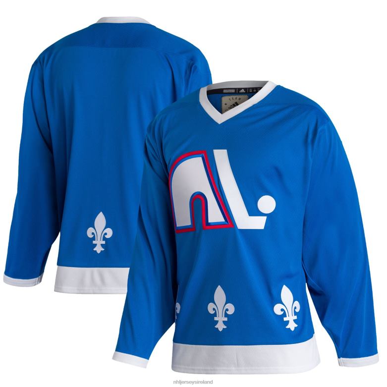 NHL Men Quebec Nordiques Adidas Blue Team Classics Authentic Blank Jersey D002V707 Clothing