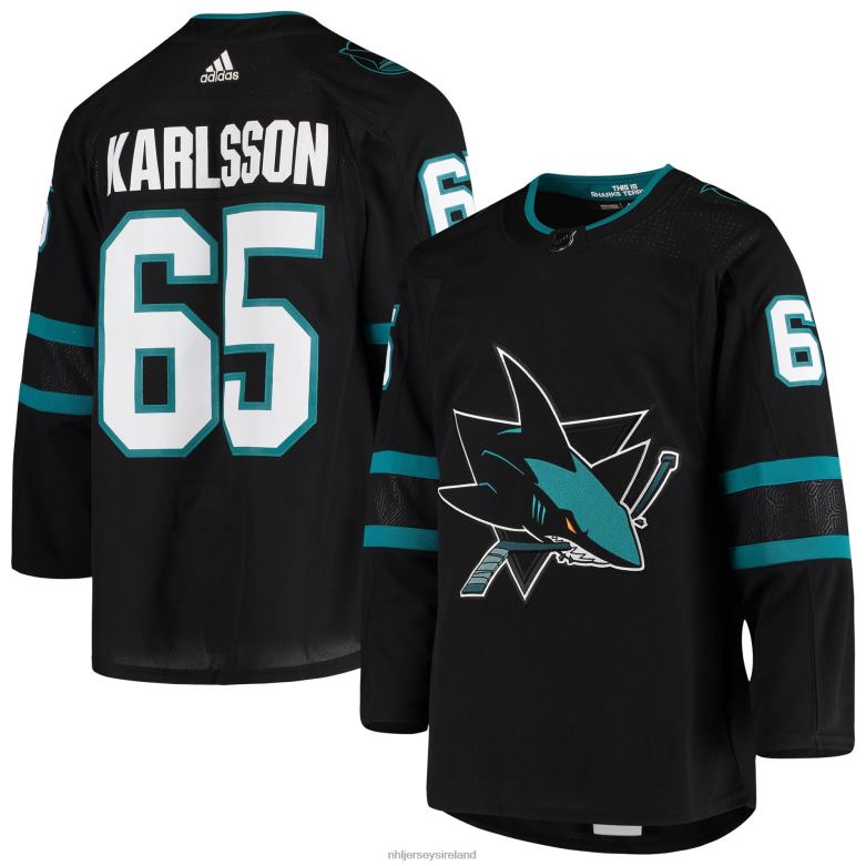 NHL Men San Jose Sharks Erik Karlsson Adidas Black Alternate Authentic Jersey D002V1807 Clothing