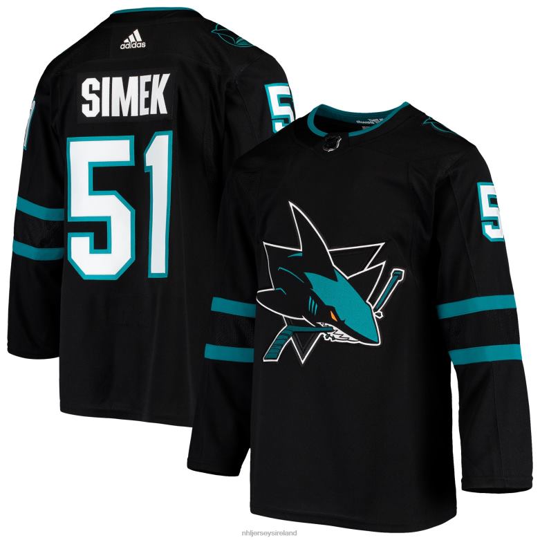 NHL Men San Jose Sharks Radim Simek Adidas Black Alternate Authentic Jersey D002V2128 Clothing
