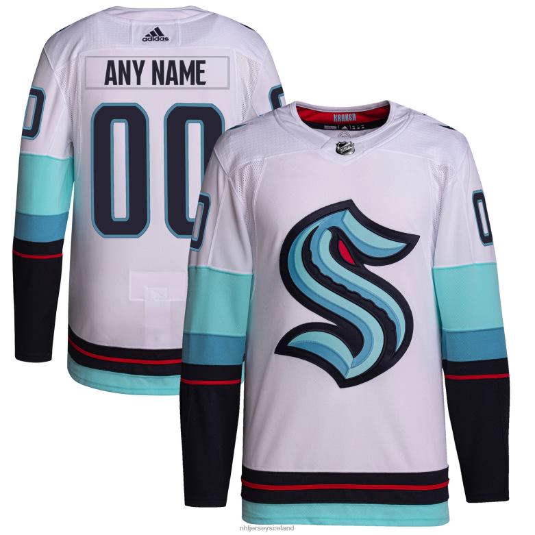 NHL Men Seattle Kraken Adidas White Away Primegreen Authentic Custom Jersey D002V2434 Clothing