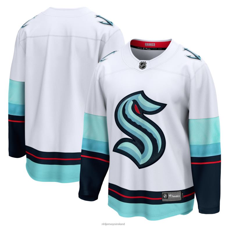 NHL Men Seattle Kraken Fanatics Branded White Away Breakaway Jersey D002V76 Clothing