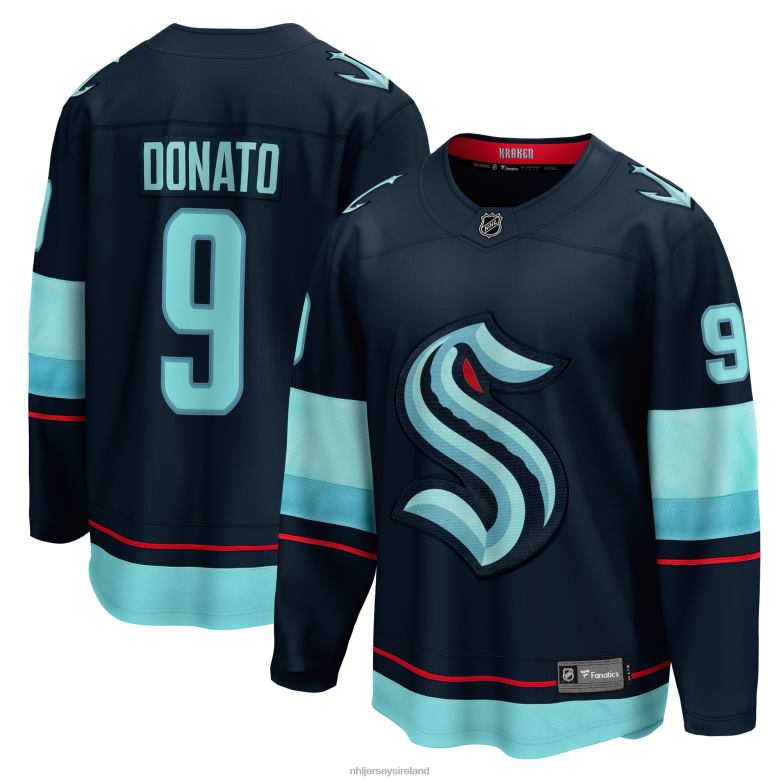 NHL Men Seattle Kraken Ryan Donato Fanatics Branded Deep Sea Blue Home Breakaway Player Jersey D002V1702 Clothing