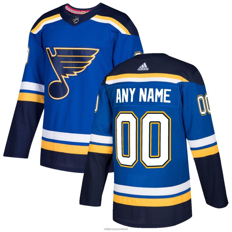 NHL Men St. Louis Blues Adidas Blue Authentic Custom Jersey D002V2350 Clothing
