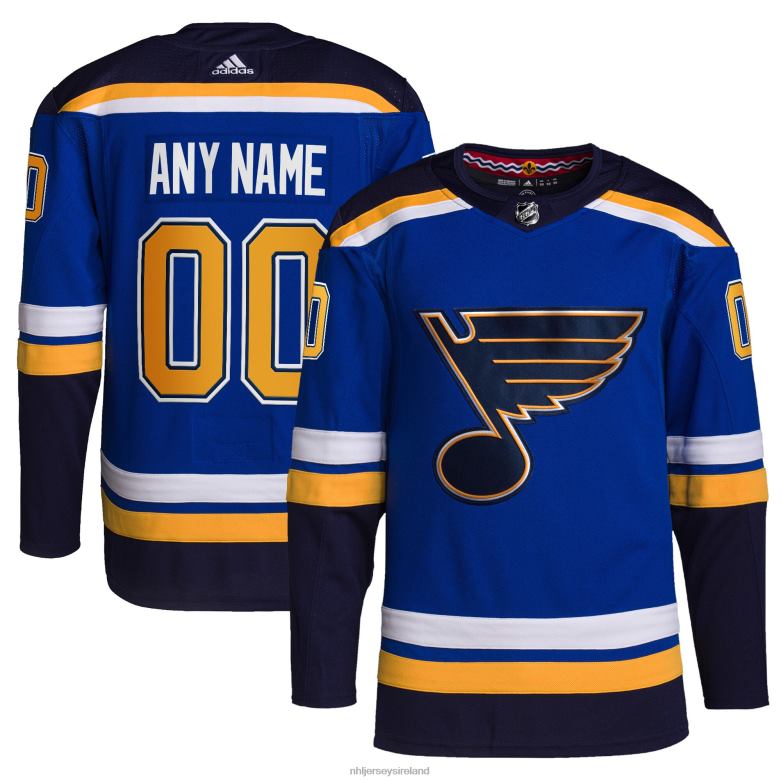 NHL Men St. Louis Blues Adidas Royal Home Authentic Pro Custom Jersey D002V1379 Clothing