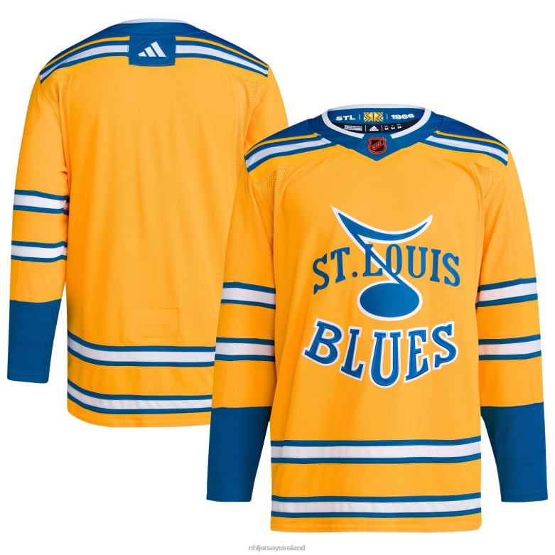 NHL Men St. Louis Blues Adidas Yellow Reverse Retro 2.0 Authentic Blank Jersey D002V748 Clothing