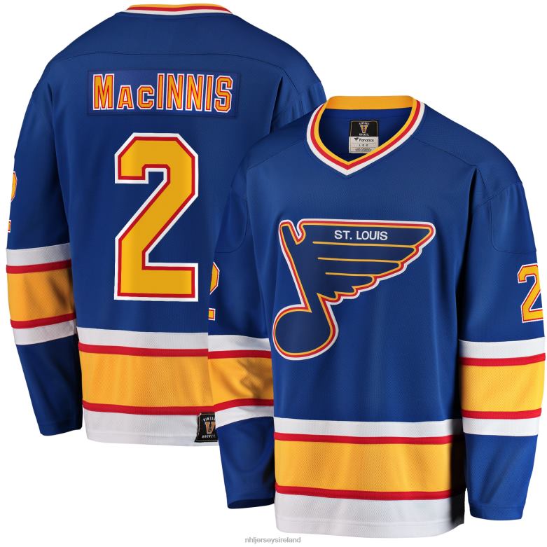 NHL Men St. Louis Blues Al Macinnis Fanatics Branded Blue Premier Breakaway Retired Player Jersey D002V715 Clothing