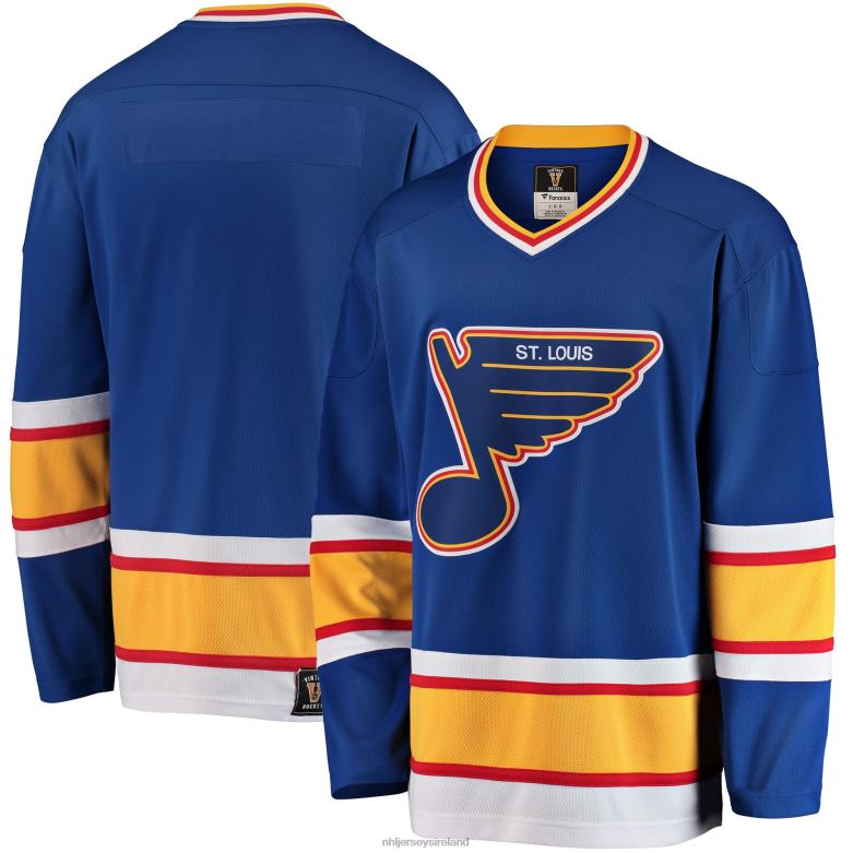 NHL Men St. Louis Blues Fanatics Branded Blue Premier Breakaway Heritage Blank Jersey D002V379 Clothing