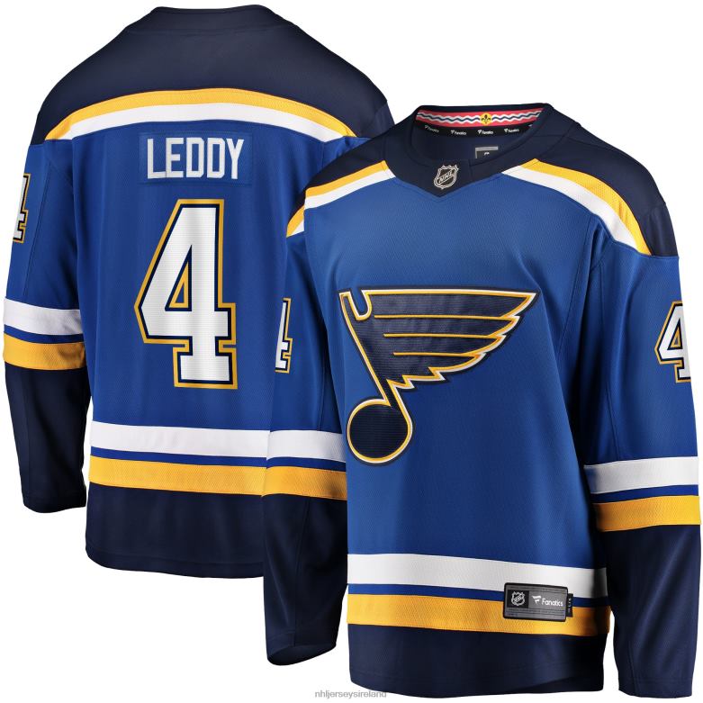 NHL Men St. Louis Blues Nick Leddy Fanatics Branded Blue Home Breakaway Player Jersey D002V1664 Clothing