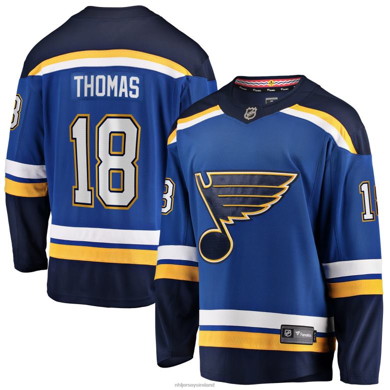 NHL Men St. Louis Blues Robert Thomas Fanatics Branded Blue Home Breakaway Player Jersey D002V491 Clothing