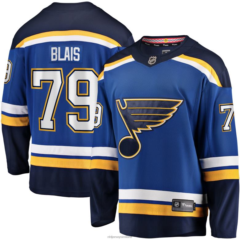 NHL Men St. Louis Blues Sammy Blais Fanatics Branded Blue Home Breakaway Jersey D002V1023 Clothing